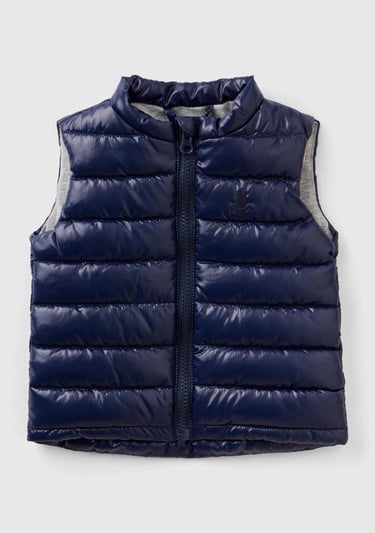  Bebek Lacivert Logolu Parlak Yelek