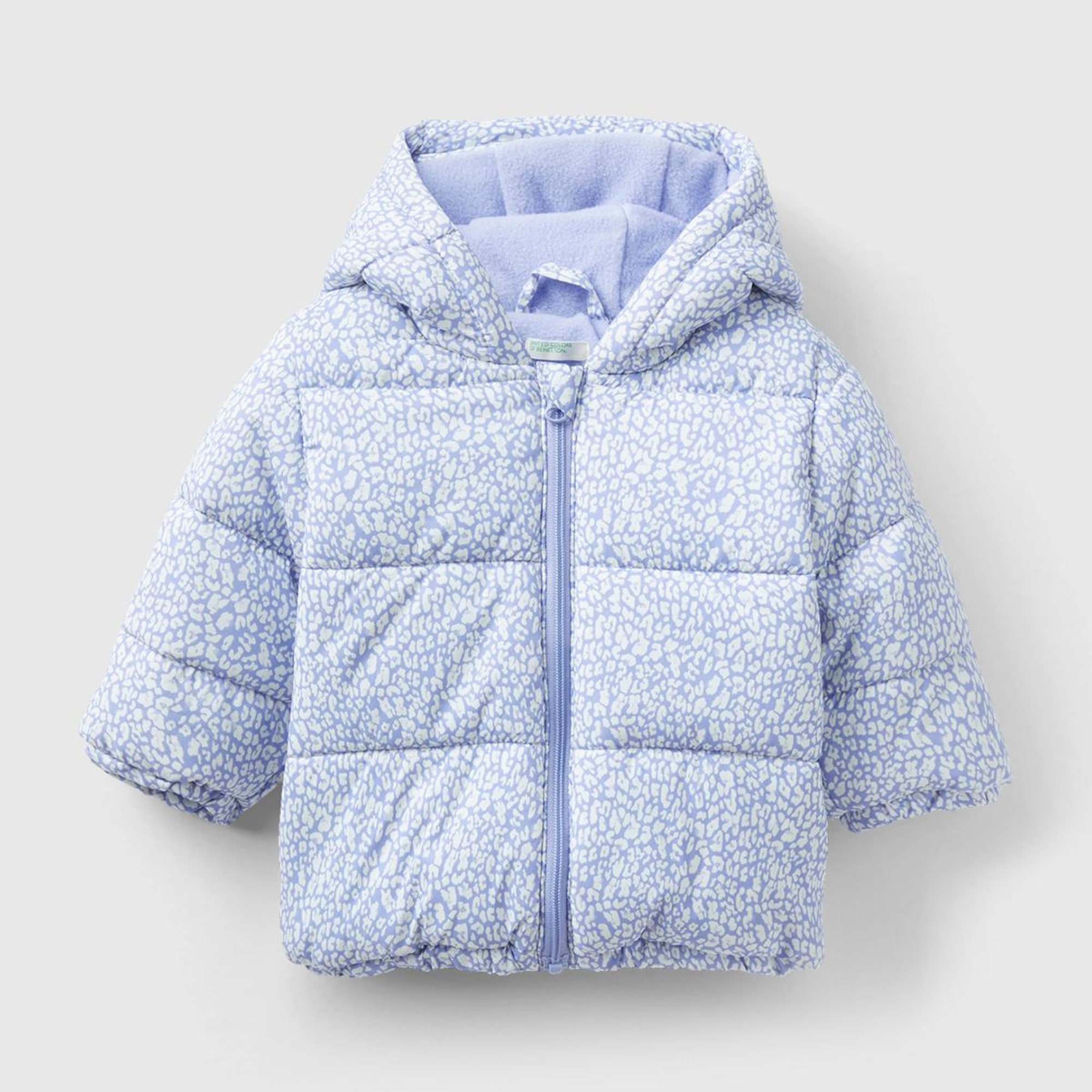 Bebek Lila Dinazor Baskılı Pufa Mont