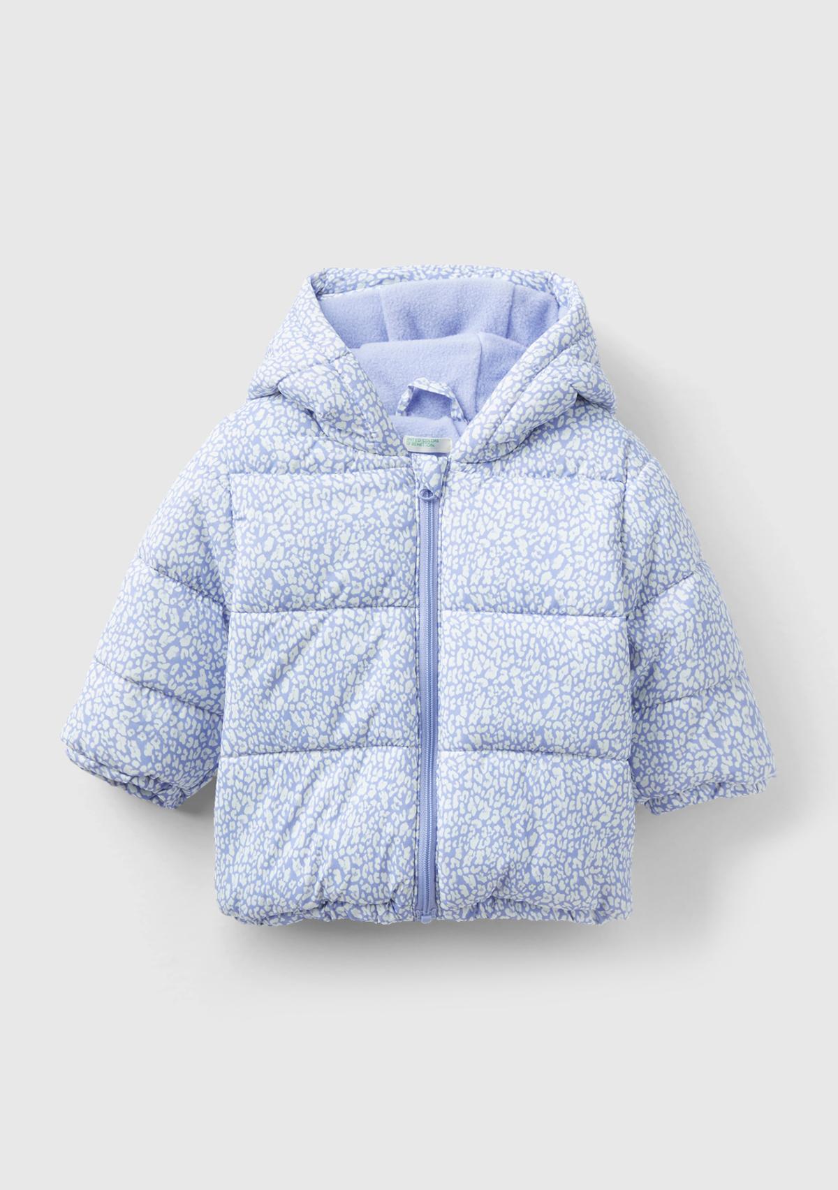  Bebek Lila Dinazor Baskılı Pufa Mont