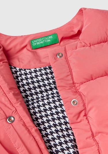 Kız Çocuk Fuşya Düğmeli Pufa Yelek