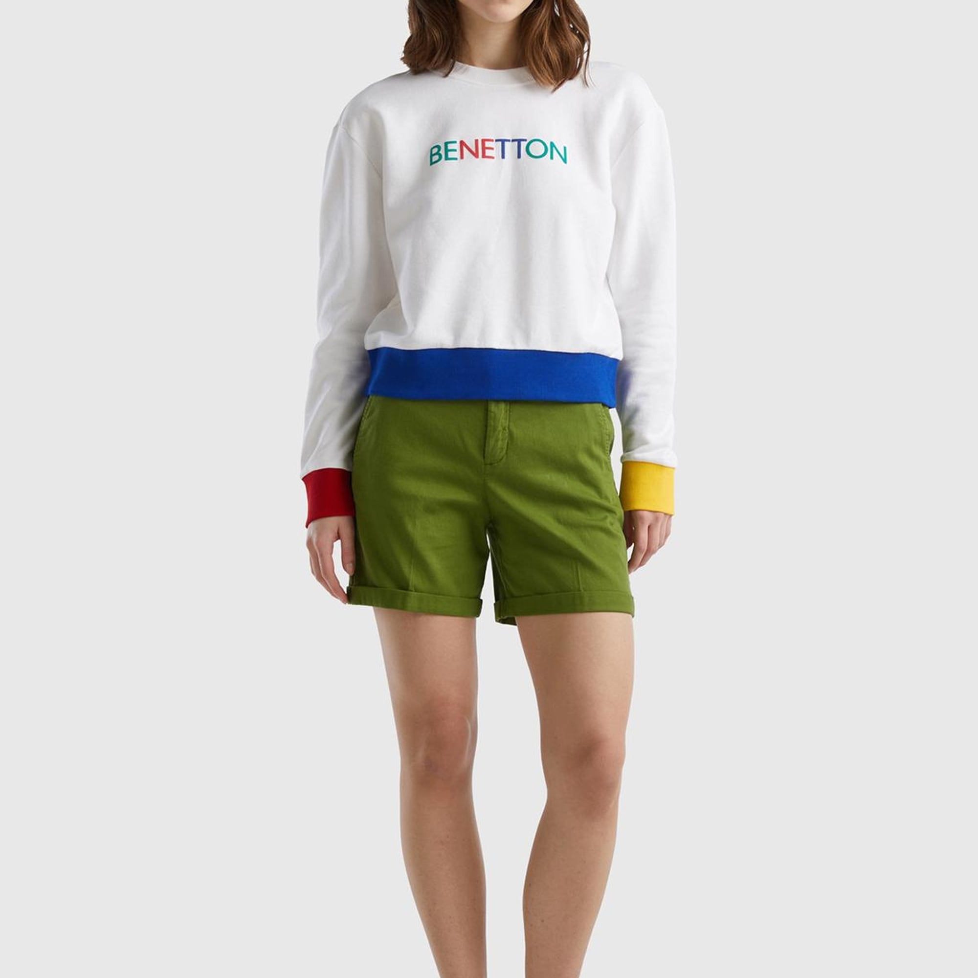 Kadın Soluk Yeşil Mevsimlik Bermuda