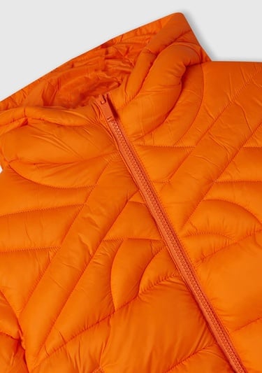  Erkek Çocuk Turuncu Benetton Logo İşlemeli Mont