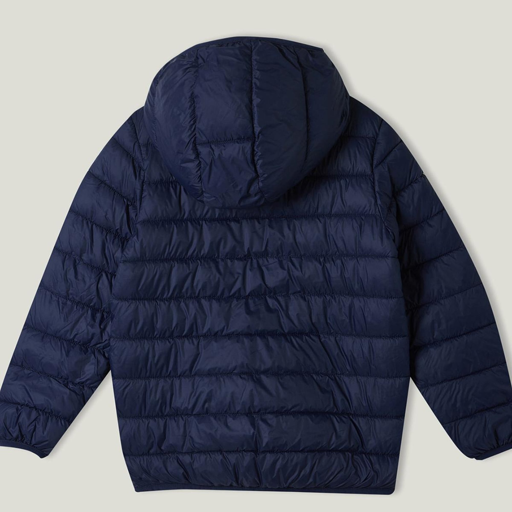 Erkek Çocuk Lacivert Logolu  İnce Puffer Mont