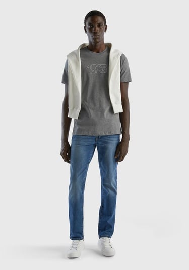  Erkek Koyu Mavi  Slim Fit Jean Pantolon