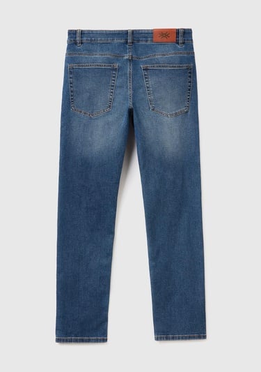  Erkek Koyu Mavi  Slim Fit Jean Pantolon