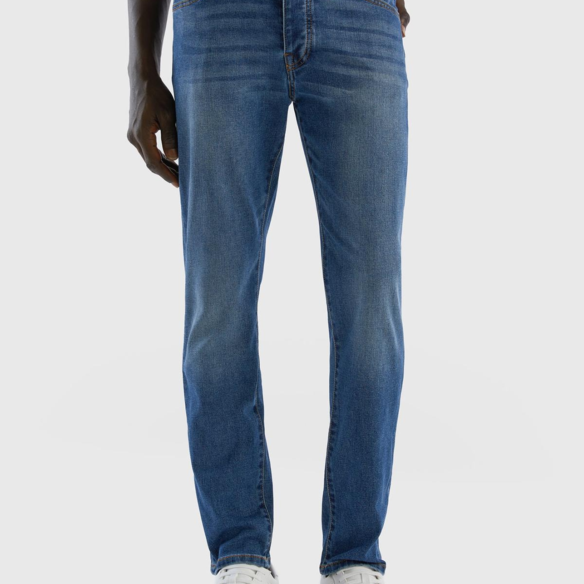 Erkek Koyu Mavi  Slim Fit Jean Pantolon