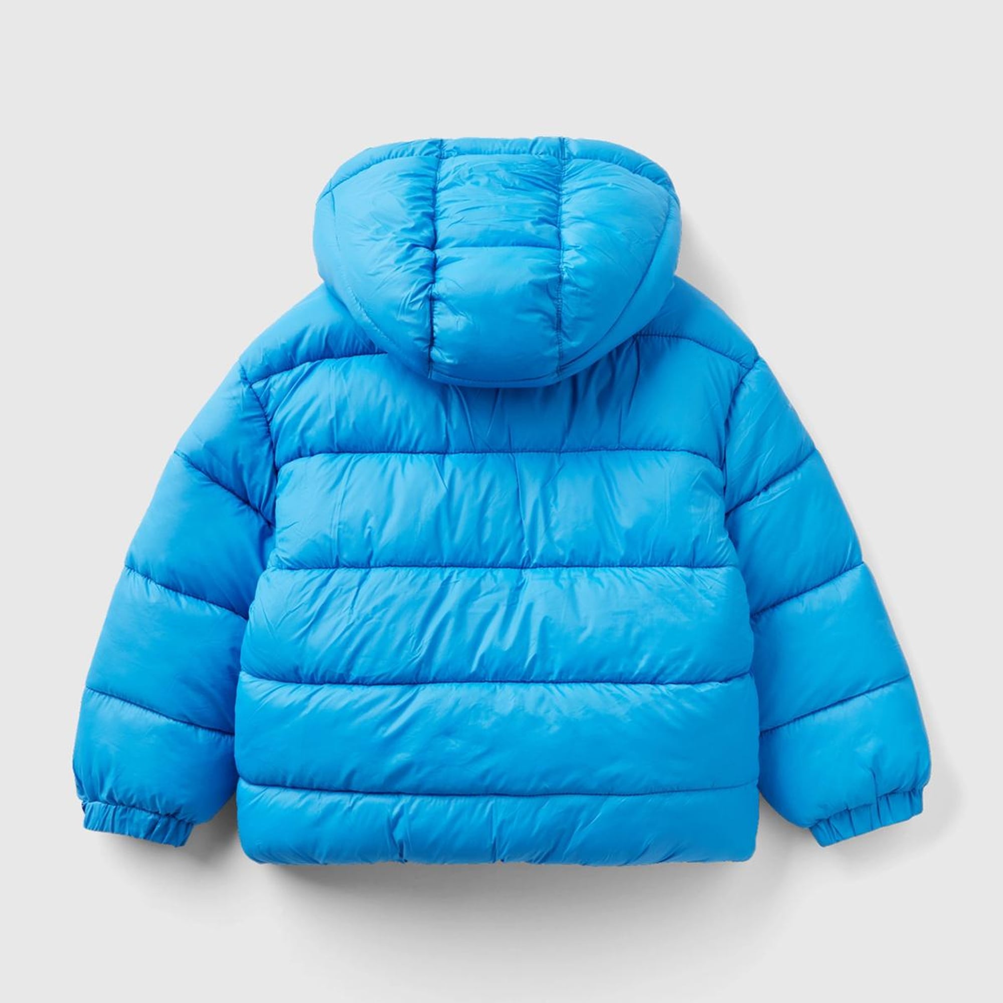 Erkek Çocuk Mavi Benetton Logo İşlemeli Mont