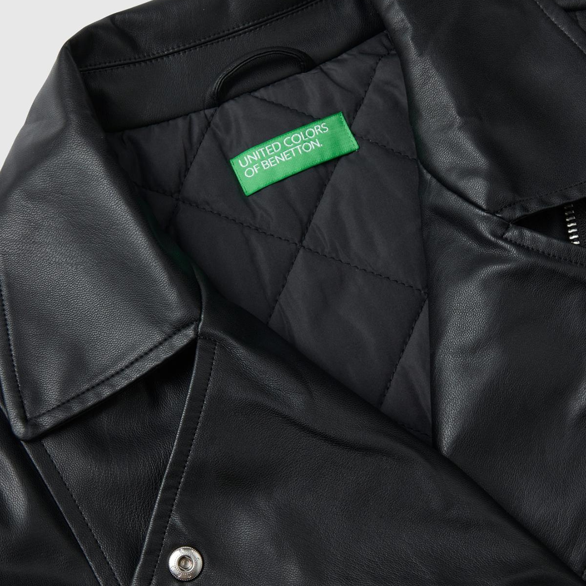 Kız Çocuk Siyah Suni Deri Ceket