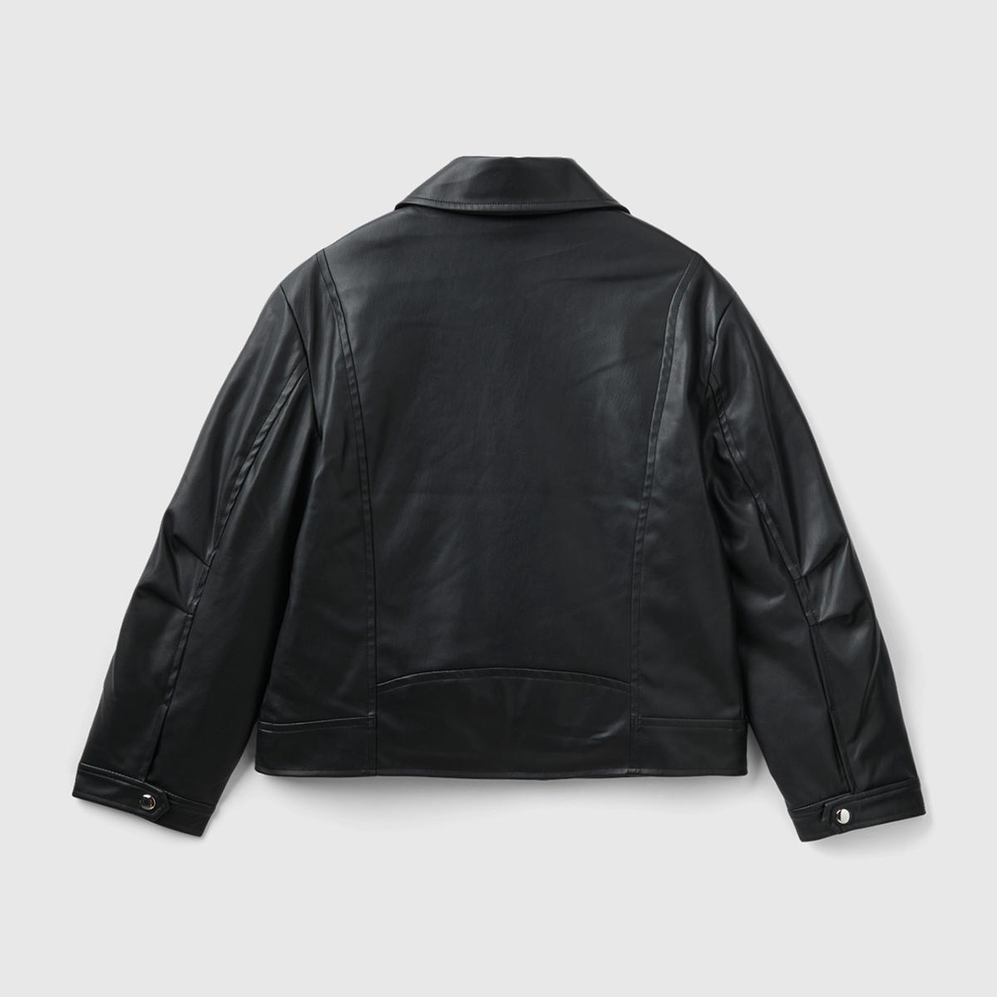 Kız Çocuk Siyah Suni Deri Ceket