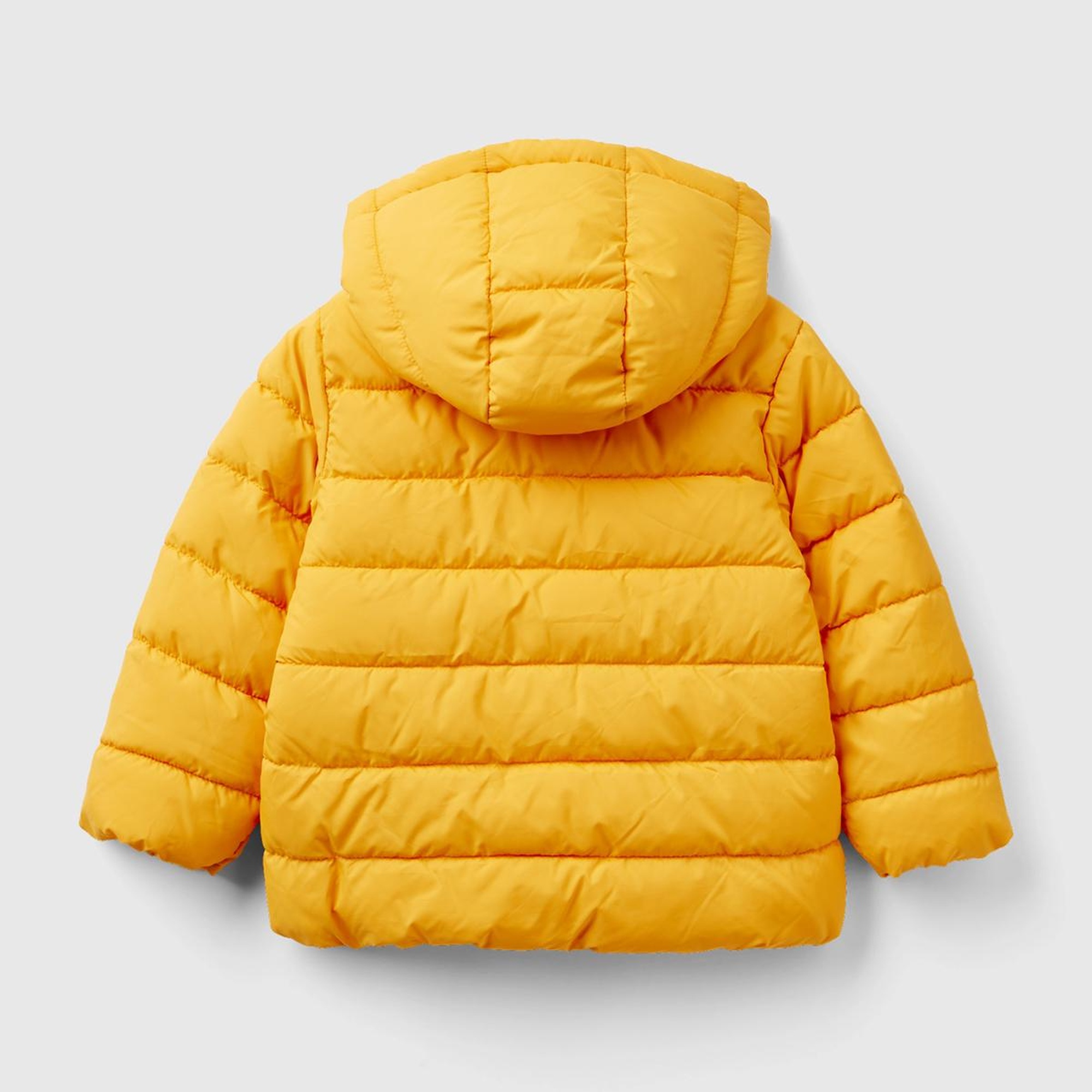 Erkek Çocuk Hardal Sarı  Logolu Puffer Mont