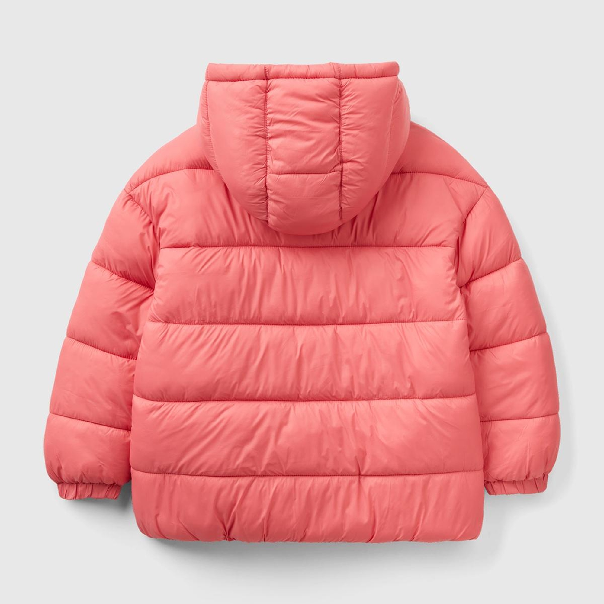 Erkek Çocuk Fuşya Benetton Logo İşlemeli Mont