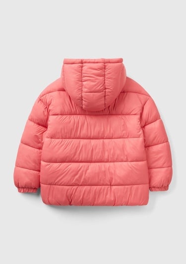  Erkek Çocuk Fuşya Benetton Logo İşlemeli Mont