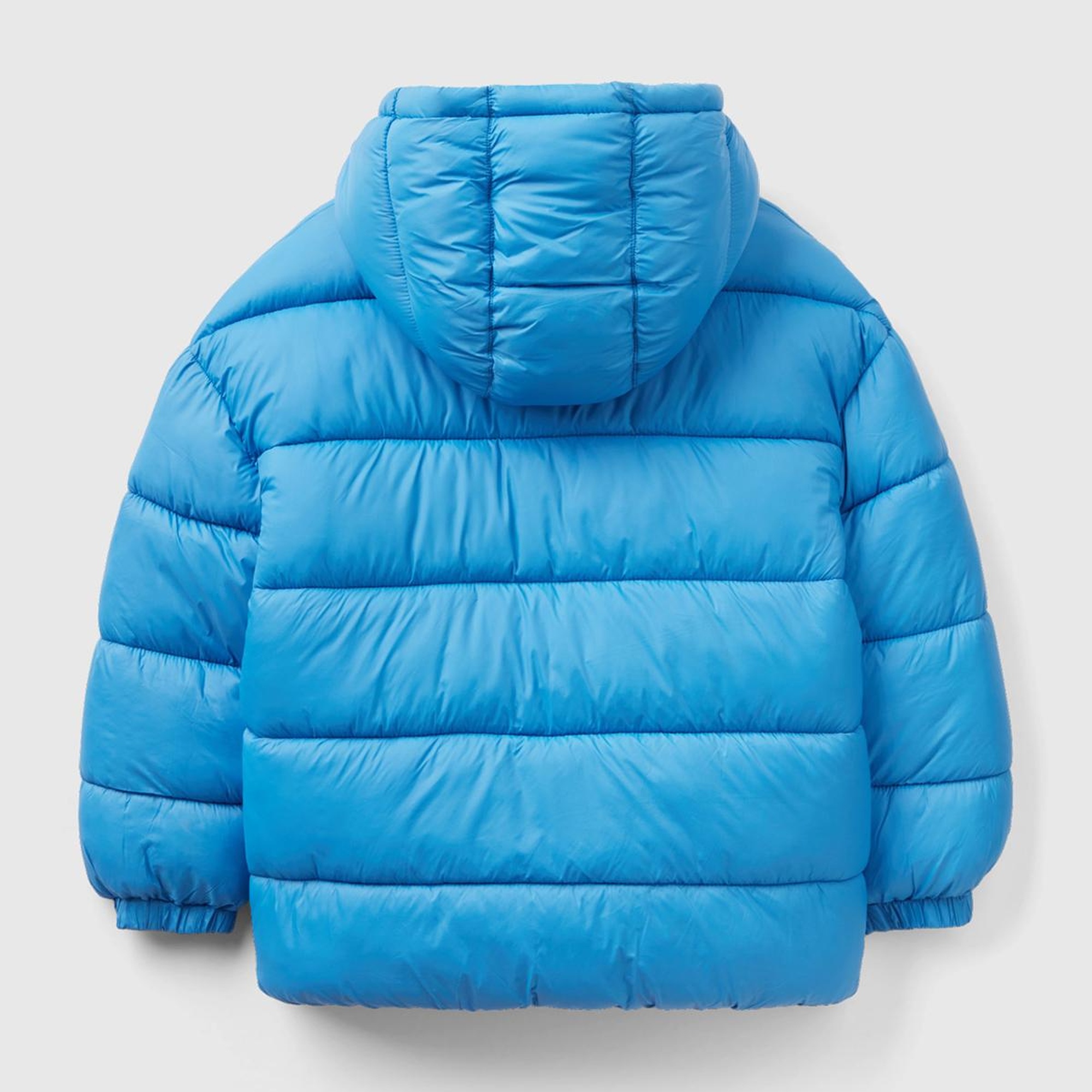 Erkek Çocuk Mavi Benetton Logo İşlemeli Mont