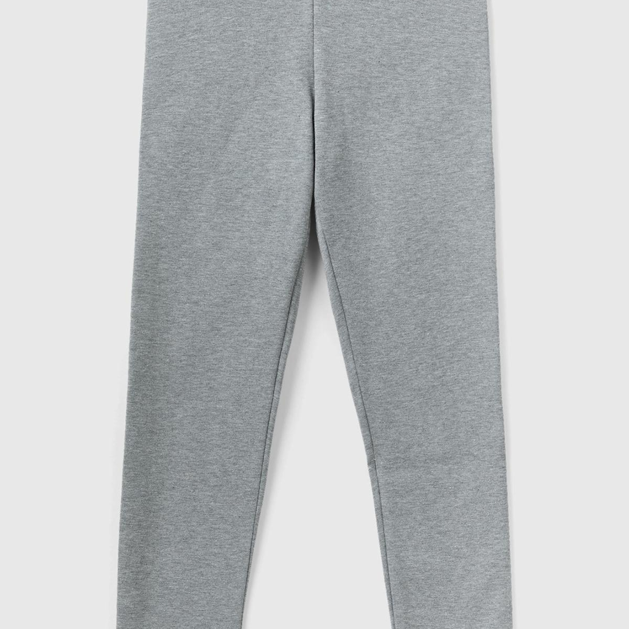 Kız Çocuk Koyu Gri Melanj Benetton Logo Detaylı Tayt