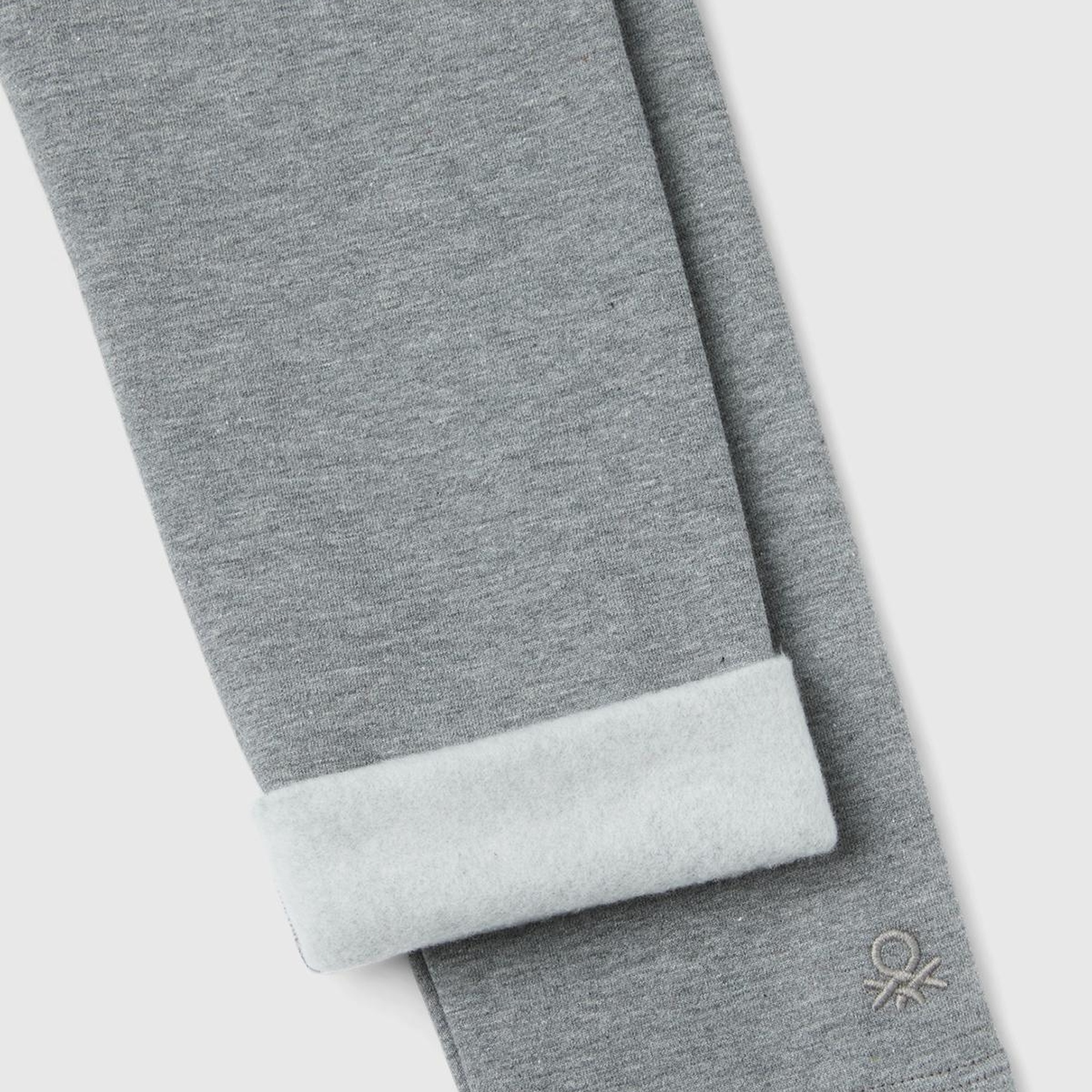 Kız Çocuk Koyu Gri Melanj Benetton Logo Detaylı Tayt