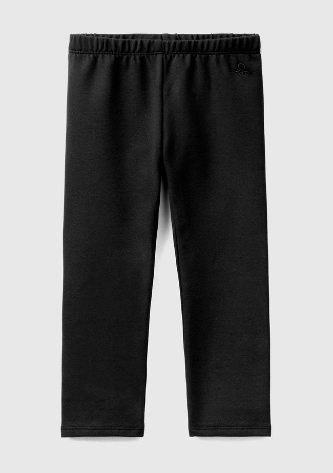  Kız Çocuk Siyah Benetton Logolu Tayt