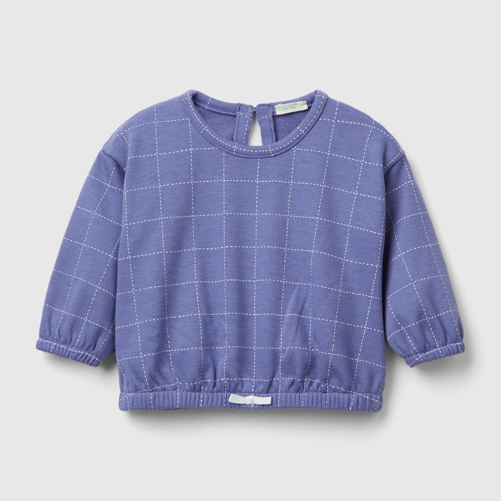 Bebek Lacivert Düşük Omuzlu Sweatshirt