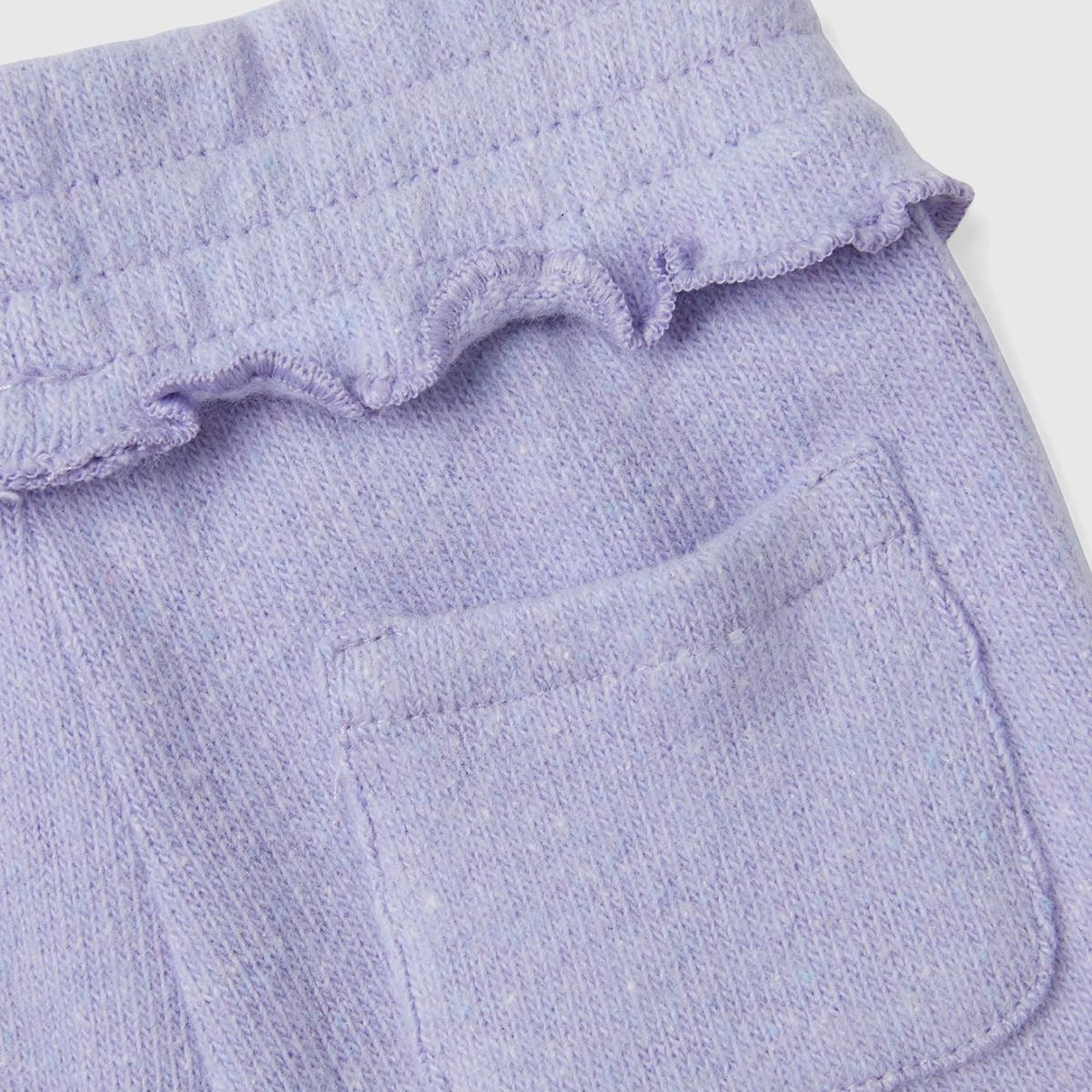 Bebek Lila Beli Lastikli Kurdela Detaylı Eşofman Altı