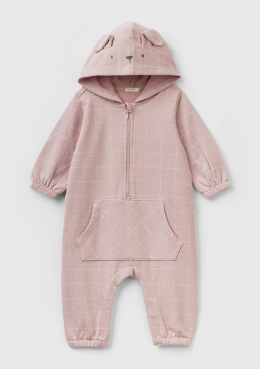  Bebek Gül Kurusu Ekose Desenli Tulum