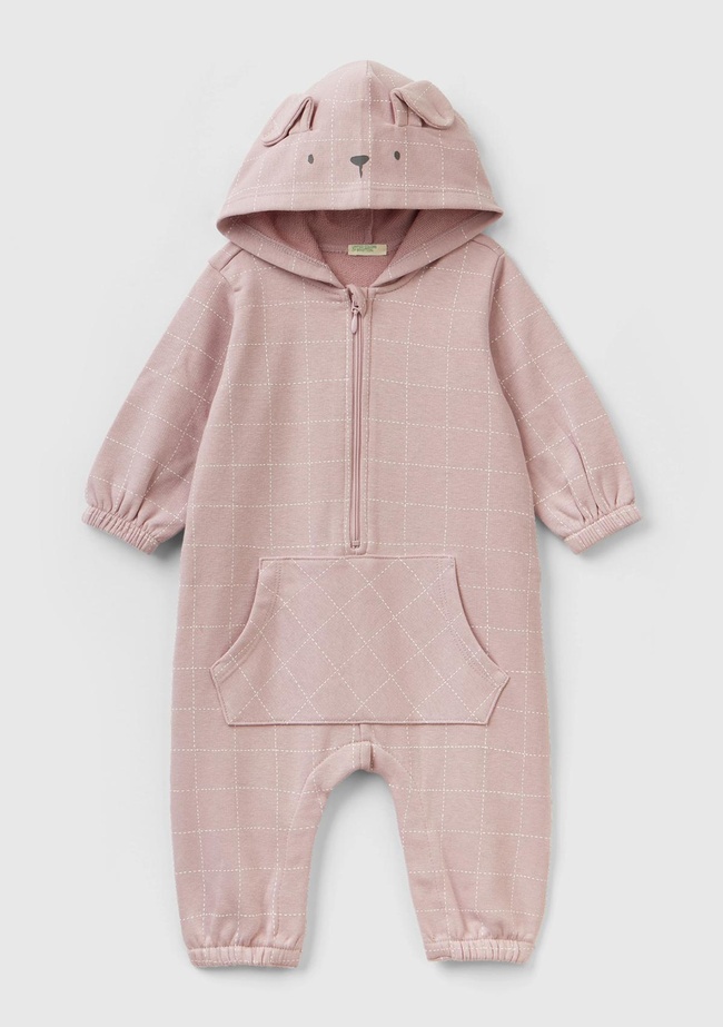  Bebek Gül Kurusu Ekose Desenli Tulum