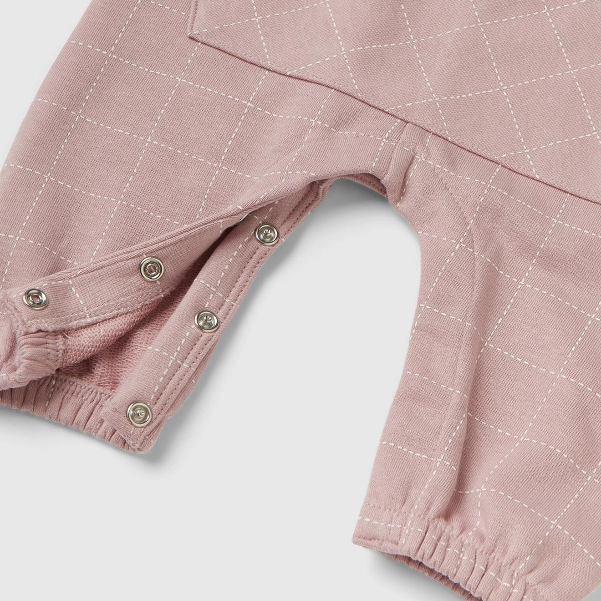 Bebek Gül Kurusu Ekose Desenli Tulum