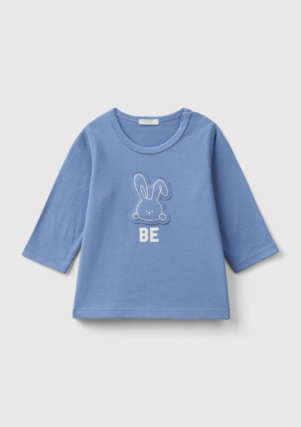  Bebek Havacı Mavi BE Baskılı T-Shirt