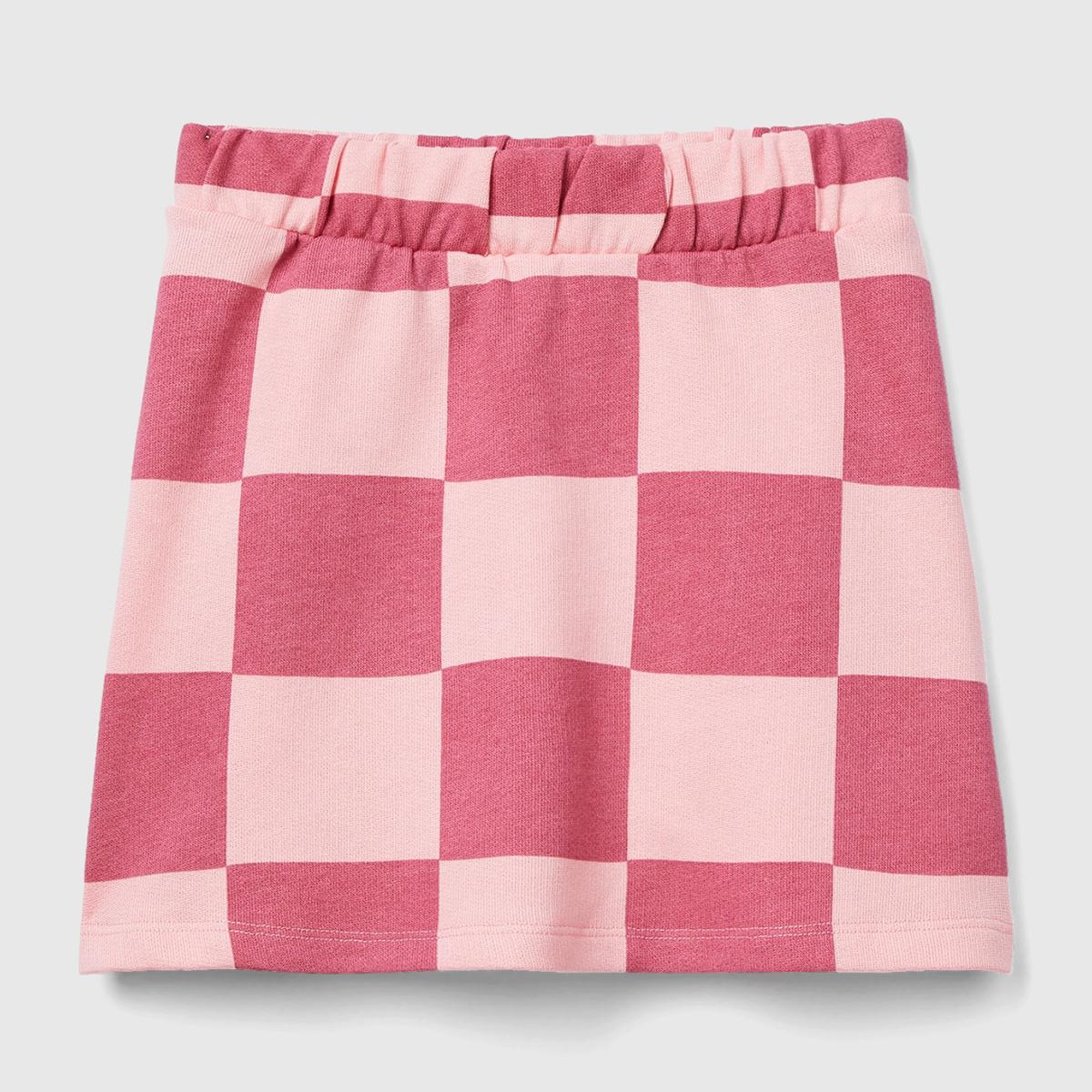 Kız Çocuk Pembe Dama Desenli Etek