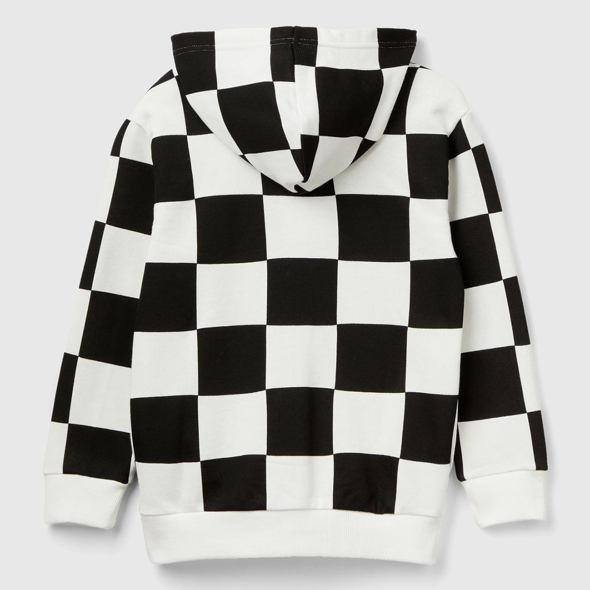 Erkek Çocuk Siyah Beyaz Dama Desenli Sweatshirt