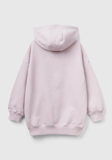  Erkek Çocuk Gül Kurusu Disney Karakter Baskılı Önü Cepli Sweatshirt