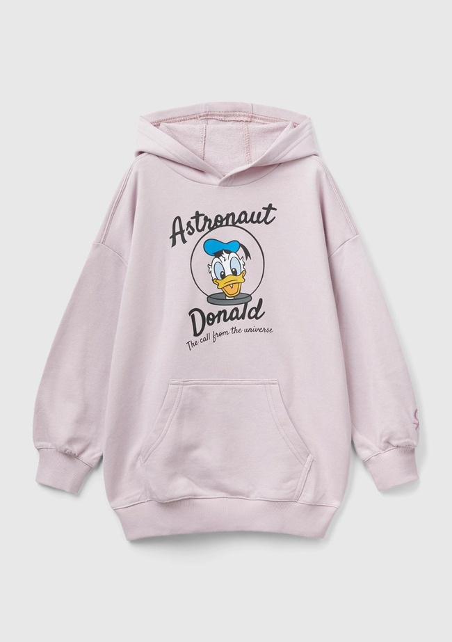  Erkek Çocuk Gül Kurusu Disney Karakter Baskılı Önü Cepli Sweatshirt