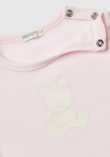  Bebek Açık Pembe Bunny Logolu T-Shirt