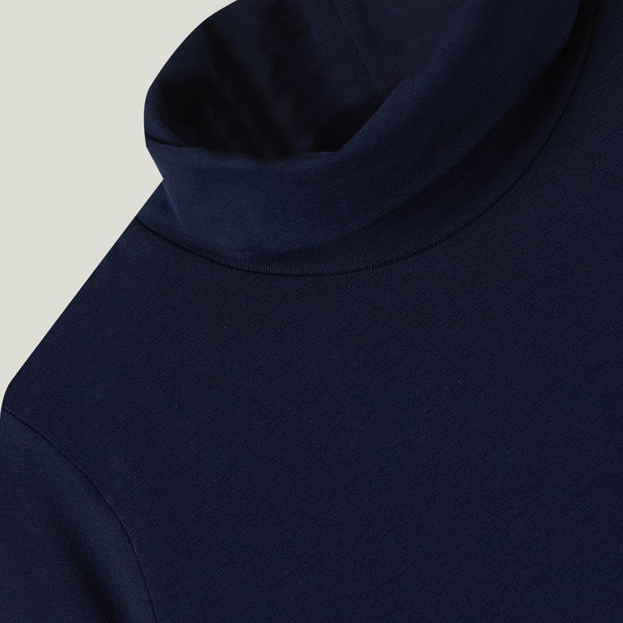 Kız Çocuk Lacivert Boğazlı Basic T-Shirt