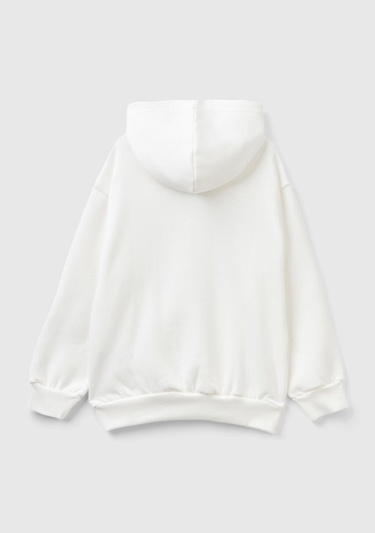  Erkek Çocuk Krem Pokemon Baskılı Önü Cepli Sweatshirt