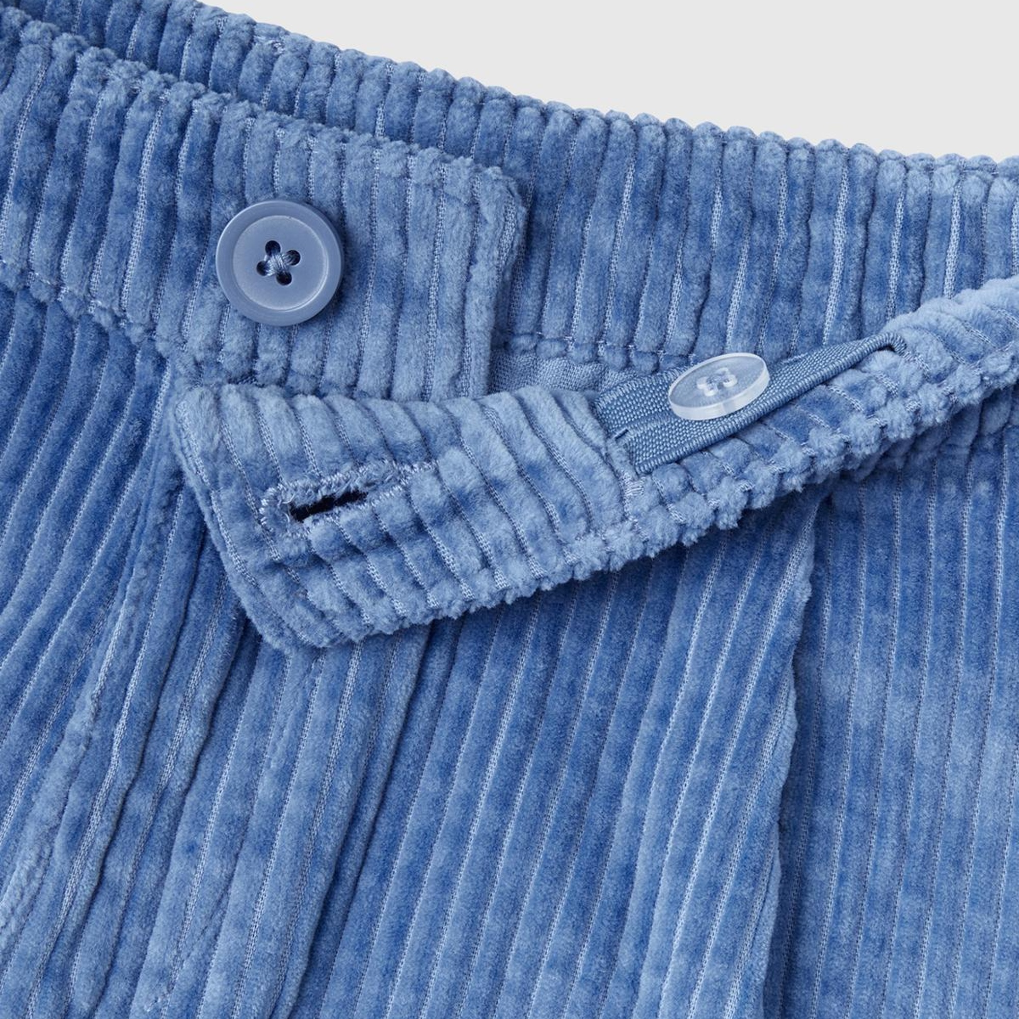 Kız Çocuk Havacı Mavi BE İşlemeli Kadife Mini Şort