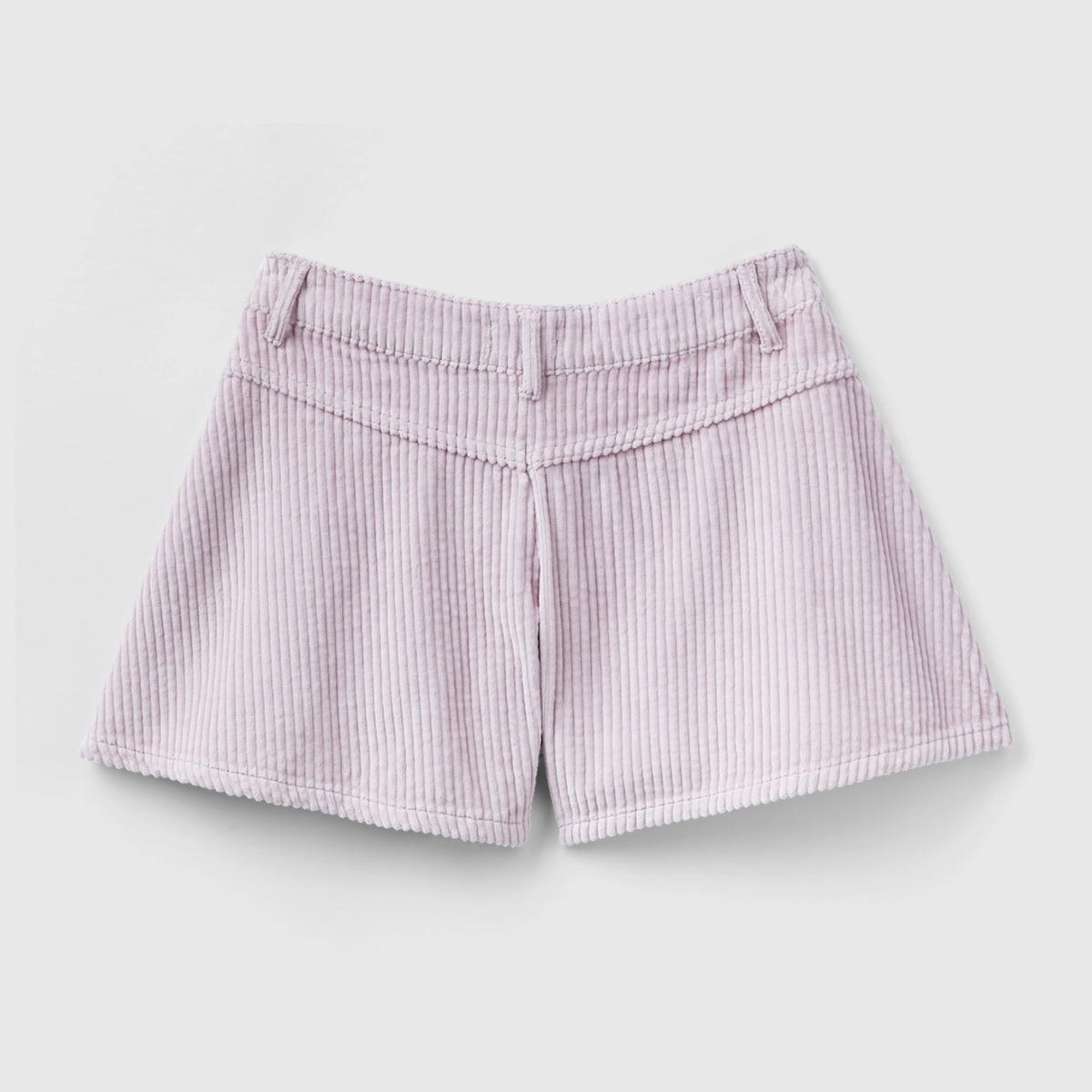 Kız Çocuk Gül Kurusu BE İşlemeli Kadife Mini Şort