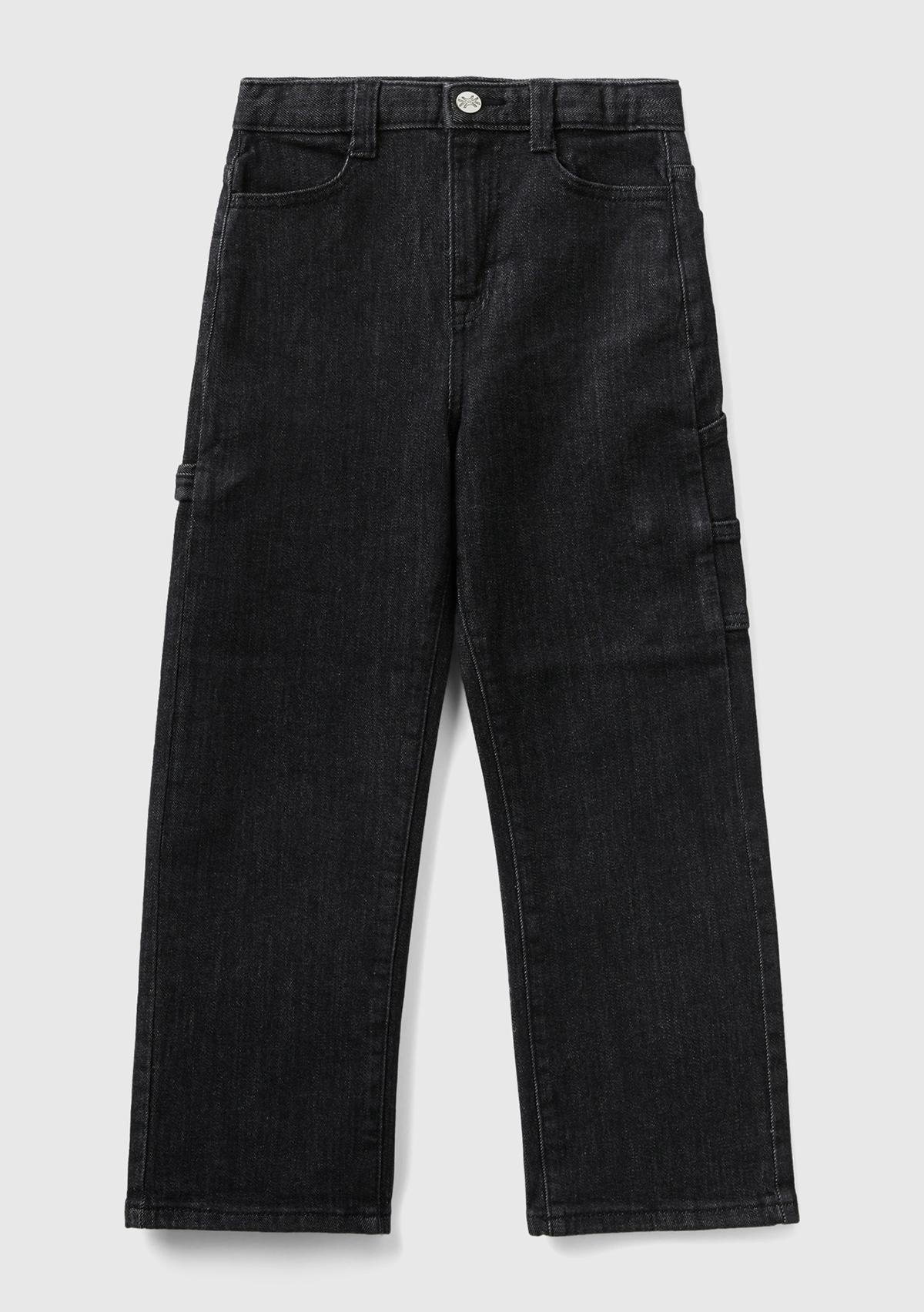  Erkek Çocuk Siyah Denim Pantolon