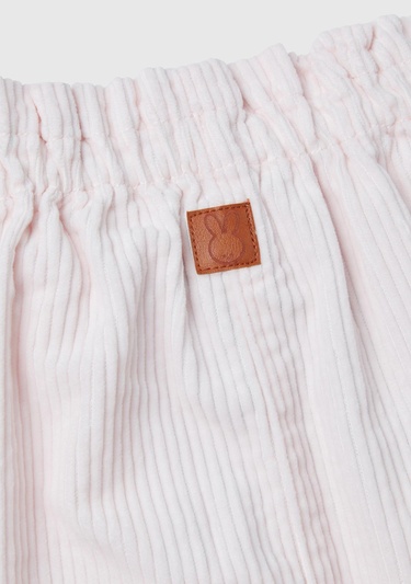  Bebek Açık Pembe Beli Lastikli Kadife Pantolon