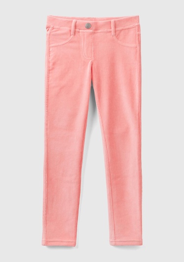  Kız Çocuk Pembe Kadife Jegging