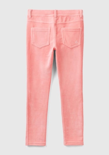 Kız Çocuk Pembe Kadife Jegging