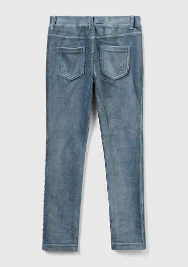  Kız Çocuk Antrasit Kadife Jegging