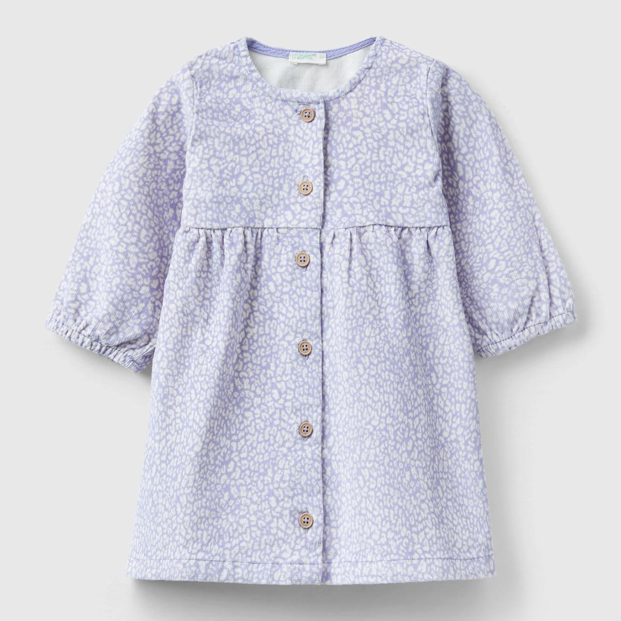 Bebek Lila Tamamı Leopar Desenli Elbise