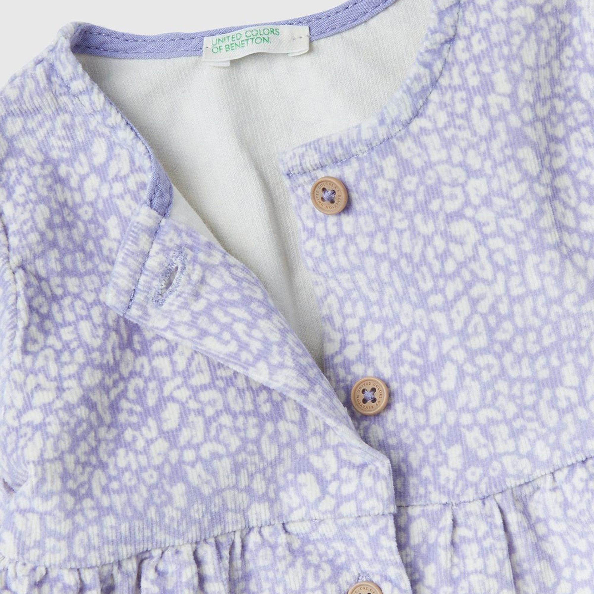 Bebek Lila Tamamı Leopar Desenli Elbise