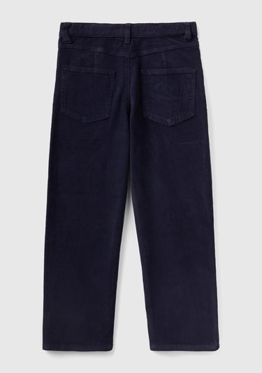  Erkek Çocuk Siyah İnce Fitilli Kadife Pantolon