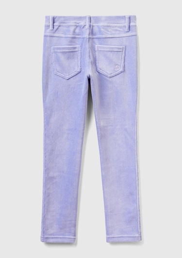  Kız Çocuk Lila Kadife Jegging