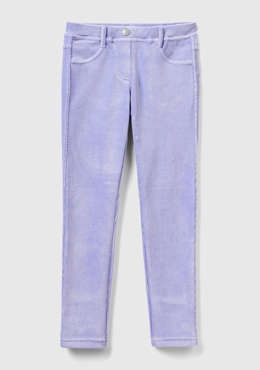  Kız Çocuk Lila Kadife Jegging