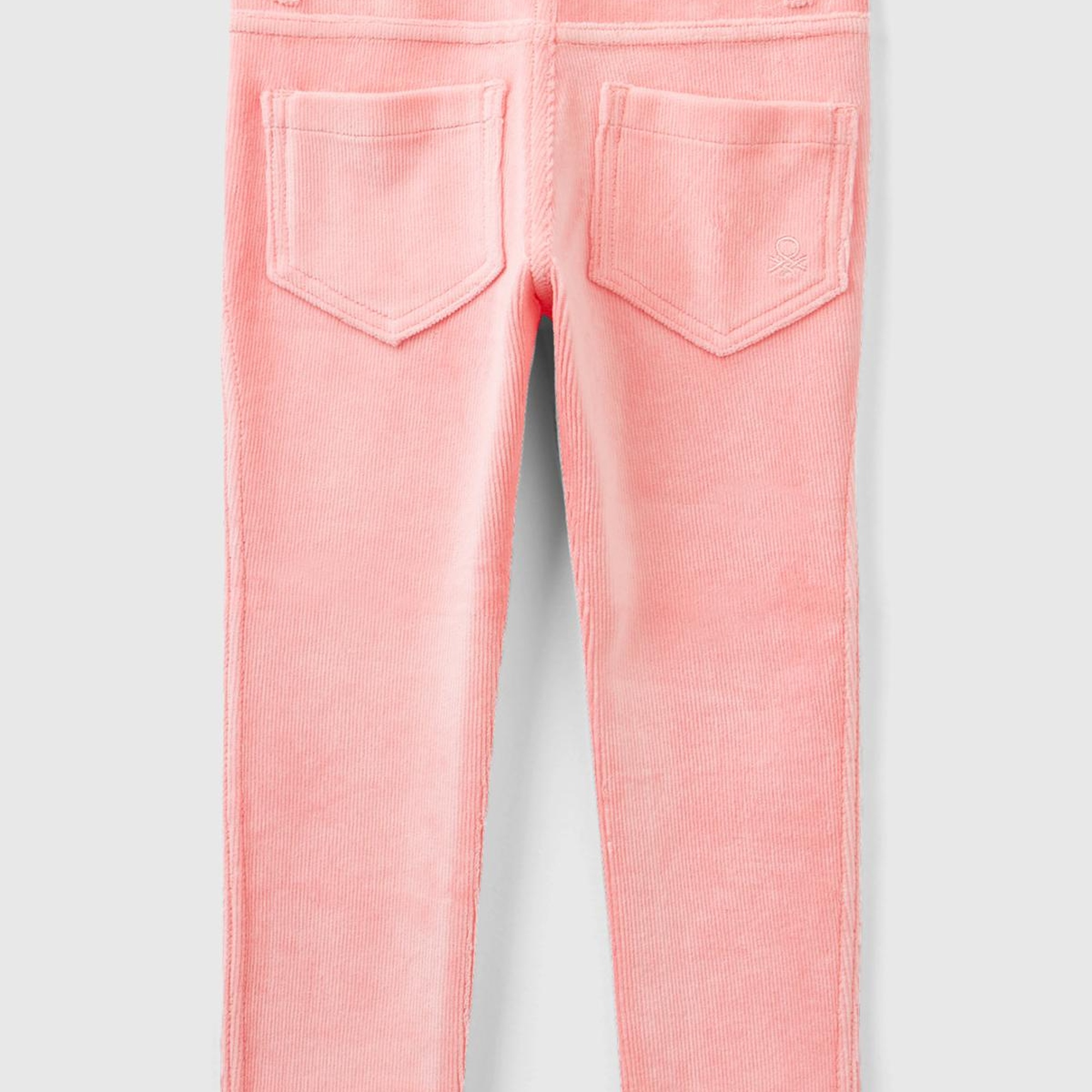 Kız Çocuk Pembe Fitilli Kadife Tayt