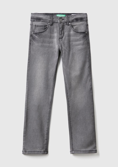  Kız Çocuk Siyah Stretch Denim Pantolon