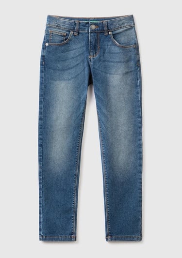  Kız Çocuk Mavi Stretch Denim Pantolon