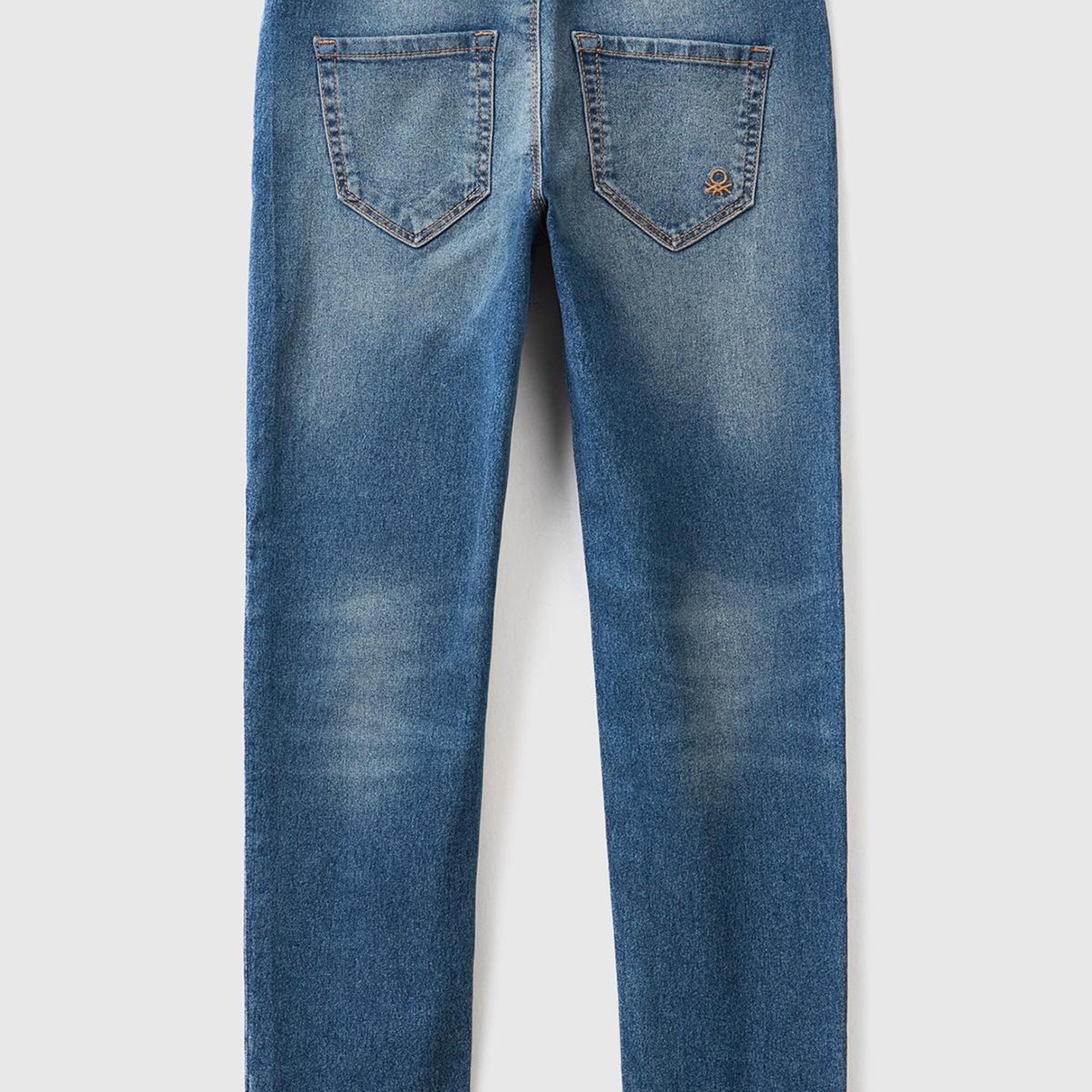 Kız Çocuk Mavi Stretch Denim Pantolon