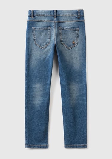  Kız Çocuk Mavi Stretch Denim Pantolon